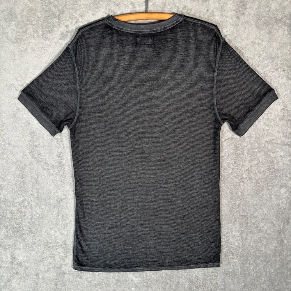 Polo Ralph Lauren Mens Large Charcoal Gray Waffle Knit Short Sleeve T-Shirt - Picture 2 of 11